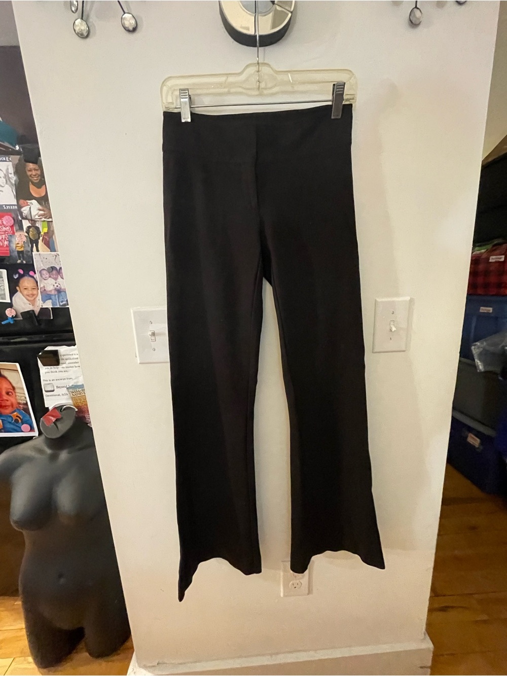 Womens Black Stretch Flare Pants Size 0